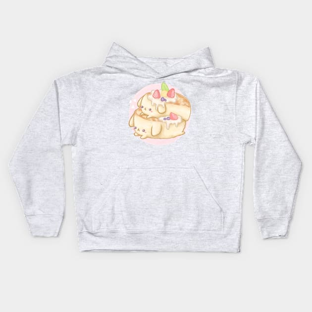 Cute Pancakes - Kawaii food Kids Hoodie by MoonArtGlitch